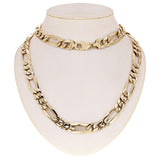 Men's 14k Yellow Gold Solid Heavy Figaro Chain Necklace 15mm 20" 167.8 grams - 20" 167.8 grams