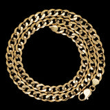 10k Yellow Gold Solid Curb Cuban Link Chain Necklace 20" 7.8mm 52.5 grams - 20" 52.5 grams