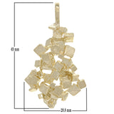 14k Yellow Gold Heavy Chunky Free Form Nugget Pendant - Yellow