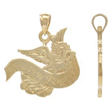 14k Yellow Gold Solid "Heaven Bound" Guardian Angel Charm Pendant 5.2grams - Yellow