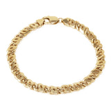 10k Yellow Gold Solid Handmade Link Chain Bracelet 7" 8mm 21 grams - 7" 21 grams