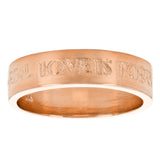 14k Rose Gold Real Love is Forever Ring Band 5mm Size 7 - 4.6 grams - Rose,Ring Size 7