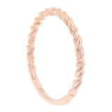 14k Rose Gold Twisted Rope Stackable Ring 1.6 grams Size 6.75 - Rose