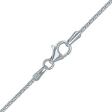 Italian 14k White Gold Solid Spiga Wheat Chain Necklace 16" 1.1mm 3.1 grams - White,1.1mm 16" 3 grams