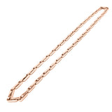 14k Rose Gold Solid Fancy Chain Link Necklace 26" 5mm - Rose,26"
