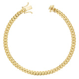 Italian 14k Yellow Gold Solid Miami Cuban Chain Bracelet 8.5" 5mm 19.2 grams - 8.5" 19.2 grams
