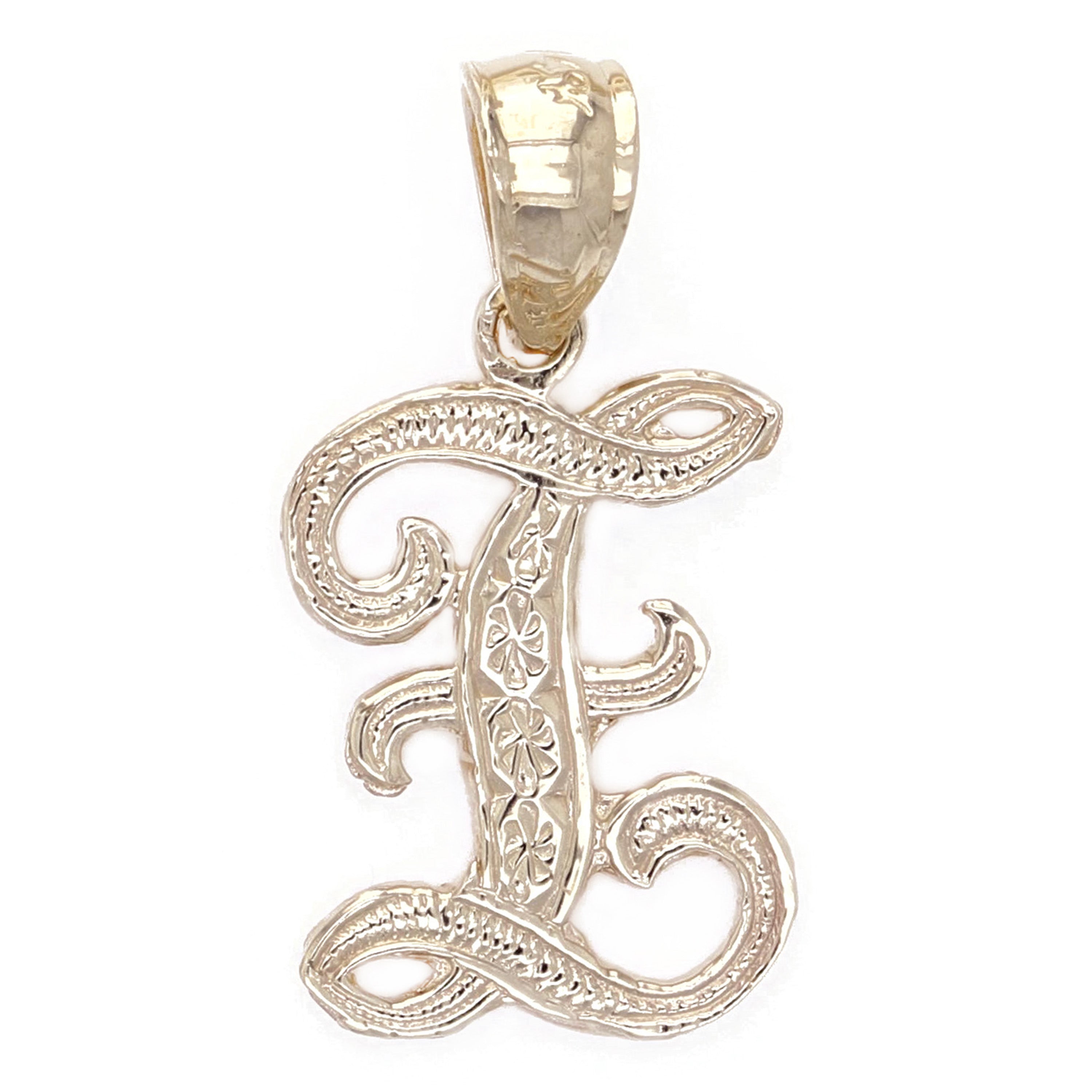 14k Yellow Gold Initial Letter Z Alphabet Charm Pendant - Letter Z,Yellow