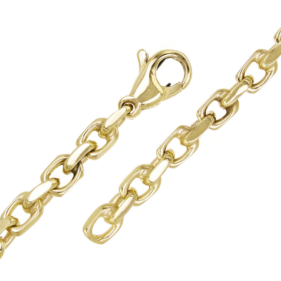 10k Yellow Gold Solid Anchor Link Chain Bracelet 7