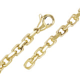 14k Yellow Gold Solid Anchor Link Chain Bracelet 7.5" 4.5mm 13.9 grams - Yellow,7.5"