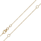 Italian 14k Yellow Gold Rolo Chain Necklace Adjustable 16-20" 1mm 1.7 grams - 1.0 mm