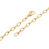 10k Yellow Gold Solid Oval Plain & Rope Link Chain Bracelet 7" 4.7mm 6 grams - 7" 6 grams