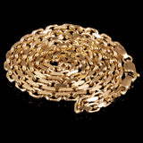 Italian 14k Yellow Gold Solid Anchor Cable Link Chain Necklace 18" 3.2mm 19.6g