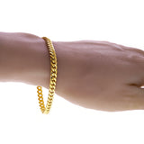Italian 14k Yellow Gold Hollow Miami Cuban Chain Bracelet 8" 5.3mm 6.3 grams - 8" 6.3 grams