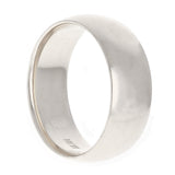 14k White Gold Comfort Fit Plain Wedding Band Ring 8mm Size 11 - White,8mm Ring Size 11