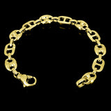 10k Yellow Gold Solid Gucci Puffy Mariner Link Chain Bracelet 7" 10.7mm 33.8g - Yellow,7"