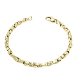 14k Yellow Gold Solid Handmade Fashion Link Bracelet 7" 5mm 16.2 grams - Yellow,7" 16.2 grams