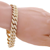 14k Yellow Gold 4.00ctw Diamond Miami Cuban Link Bracelet 11.5mm 8" ICED OUT