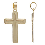 14k Yellow Gold Traditional Cross Religious Charm Pendant 1.4 grams