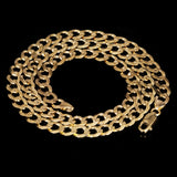 Italian 14k Yellow Gold Solid Curb Link Chain Necklace 7mm 20" 21.1 grams - 20" 21.1 grams
