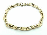 14k Yellow Gold Handmade Fashion Link Bracelet 8.5" 6.9mm 28.3 grams