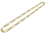 Men's 10k Yellow Gold Solid Figaro Chain Necklace 30" 12.5mm 162.8 grams