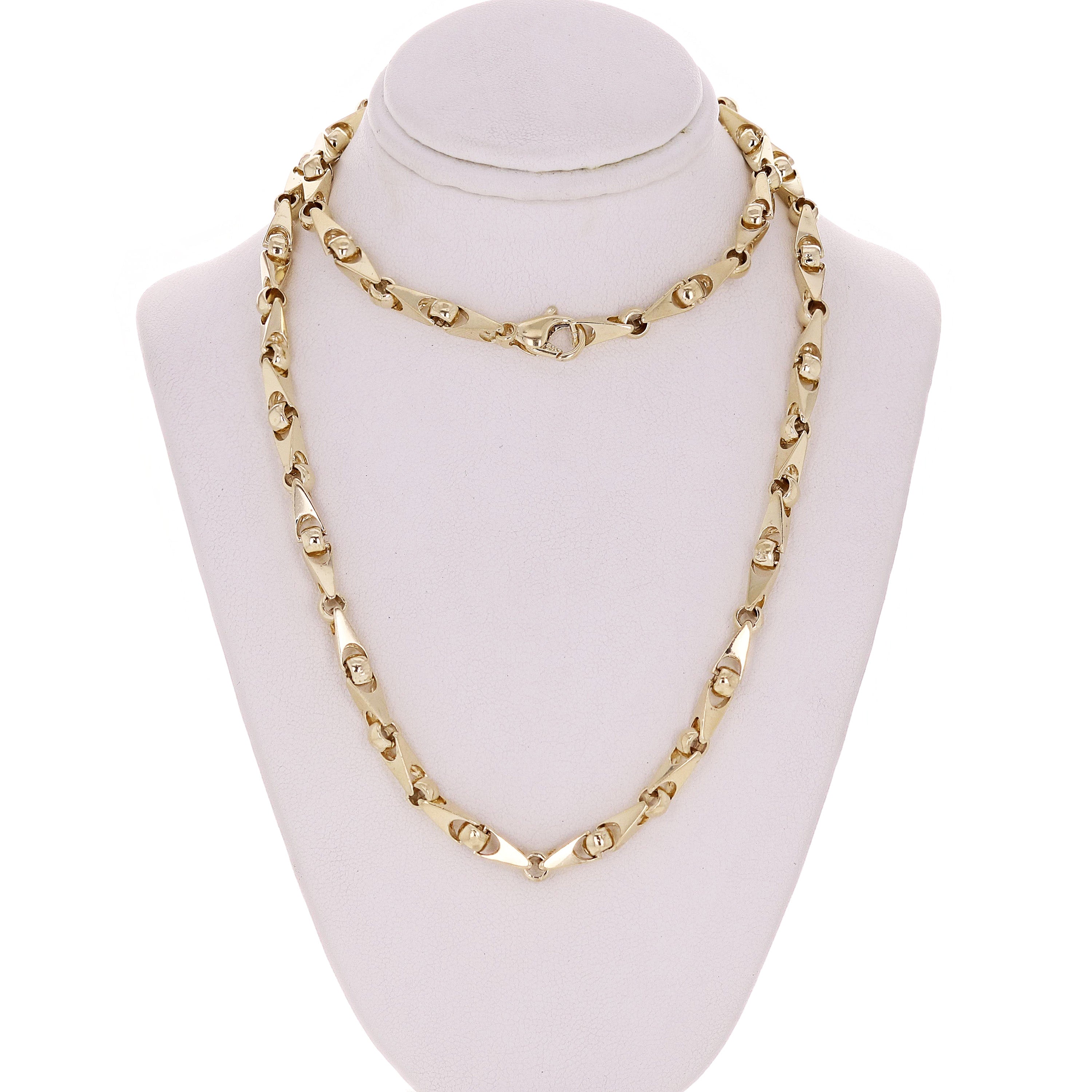 10k Yellow Gold Solid Handmade Link Chain Necklace 20" 5mm 44.5 grams - Yellow,20" 44.5 grams