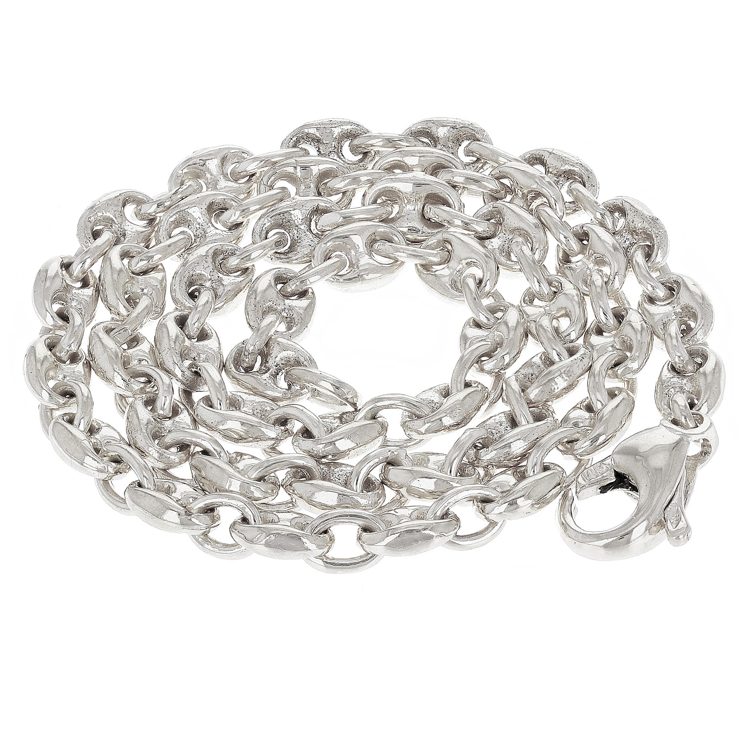 10k White Gold Solid Gucci Mariner Link Chain Necklace 20" 4.9mm 27.6 grams - 20"