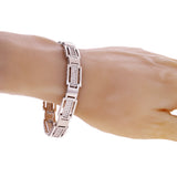 Men's 14k White Gold 2.5ctw Diamond Watch Link Bracelet 8" 10.8mm 39.5 grams - White  8"  10.8mm  2.5ctw  39.5grams