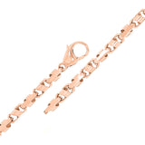 14k Rose Gold Handmade Link Bracelet 9" 4.5mm 15.6 grams
