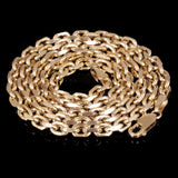 Men's Italian 14k Yellow Gold Solid Heavy Link Chain Necklace 2.2mm - 5.5mm 18" - 28"