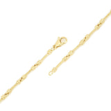 14k Yellow Gold Solid Handmade Fashion Link Bracelet 7" 4mm 11.4 grams - 7" 11.4 grams