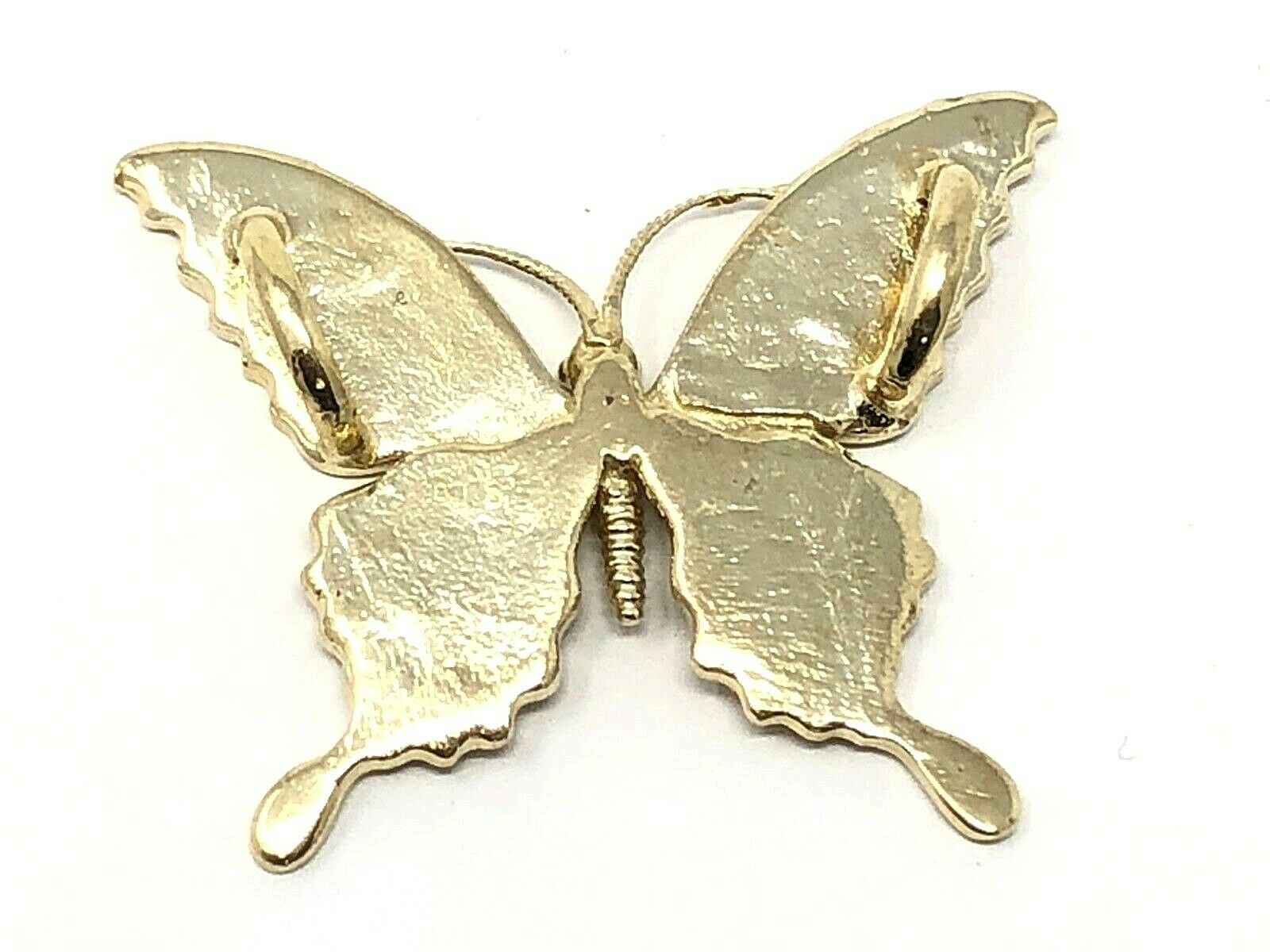 14k Yellow Gold Butterfly Charm Pendant 3.3 grams