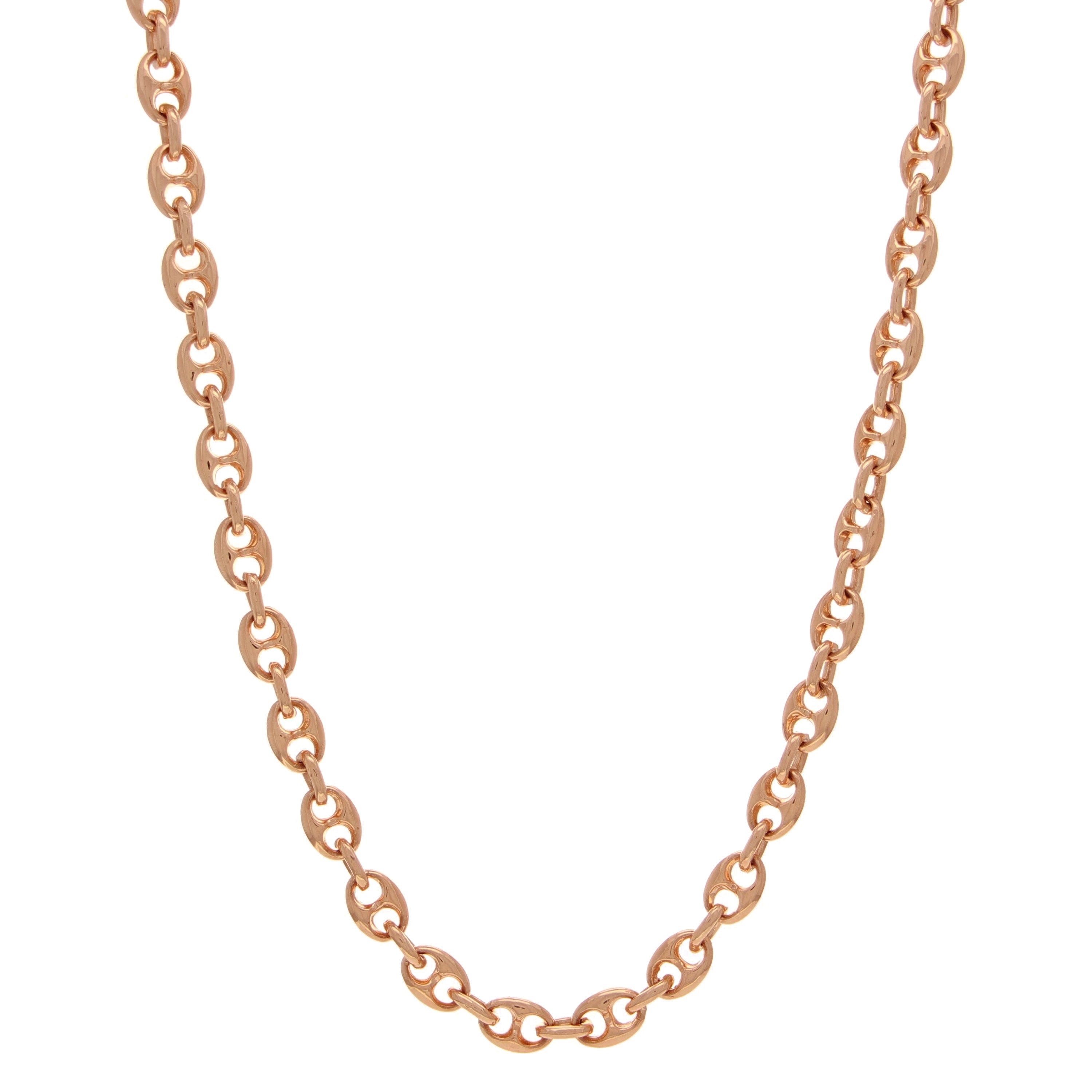 10k Yellow Gold Solid Handmade Fashion Link Necklace 22" 6.1mm 60.2 grams - 22" 60.2 grams