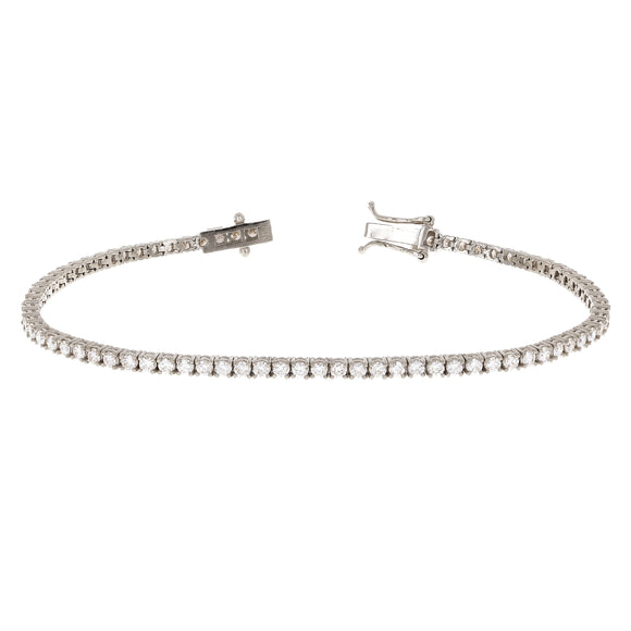 14k White Gold 2.50ctw Diamond Tennis Bracelet 7