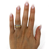 14k Yellow White or Rose Gold Twist Pattern Ring