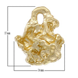 10k Yellow Gold Nugget Style Free Form Pendant - Yellow