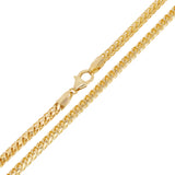 Italian 14k Yellow Gold Solid Diamond Cut Franco Chain Necklace 24" 3.4 mm 36.3 grams - 24"