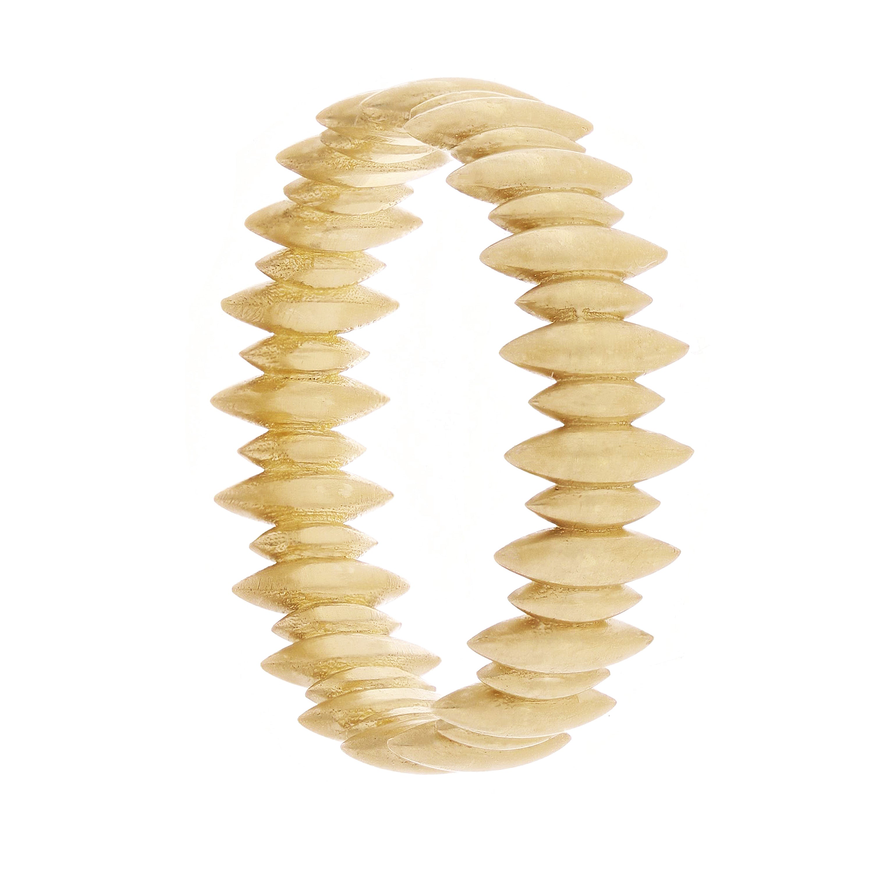 14k Yellow Gold Sharp Edges Stackable Ring Size 8 - 6.5mm 4 grams