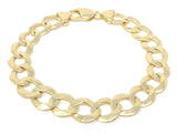Men's 14k Yellow Gold Solid Cuban Link Chain Bracelet 7.5" 11mm 21 grams