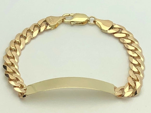 14k Yellow Gold Handmade Fashion Link Bracelet 8