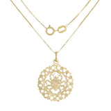 14k Yellow Gold Zodiac Sign Cancer Pendant Necklace 18" - Cancer,Yellow