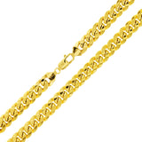 Italian 10k Yellow Gold Hollow Miami Cuban Chain Necklace 22" 9.8mm 50.7 grams - 22" 50.7 grams