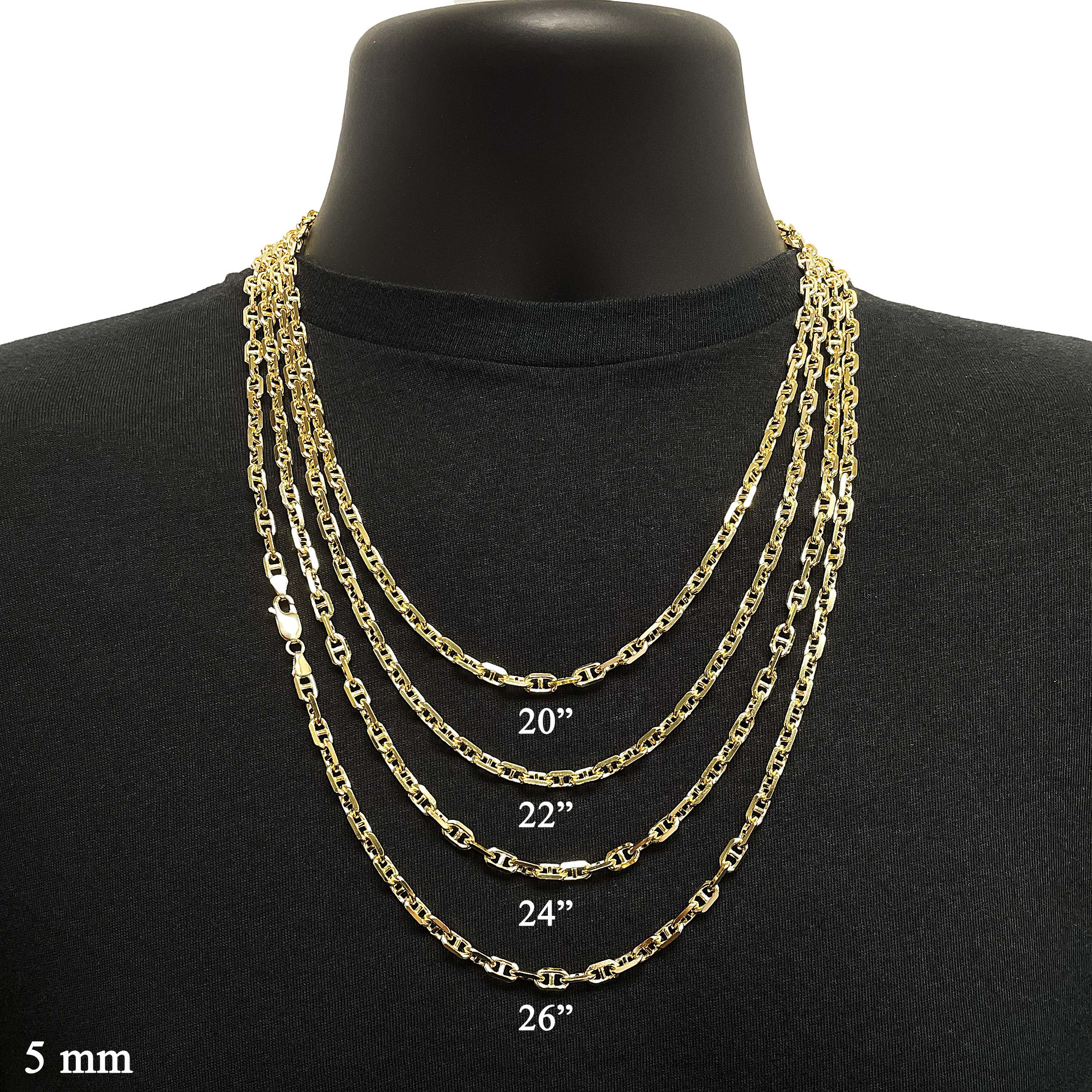 Italian 14k Yellow Gold Mariner Chain Chain Necklace 20" 5 mm 33.2 grams - 20" 33.2 grams