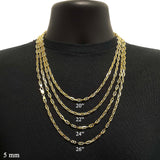 Italian 14k Yellow Gold Mariner Chain Chain Necklace 20" 5 mm 33.2 grams - 20" 33.2 grams