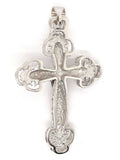 14k White Gold Religious Jesus Christ Crucifix Cross Charm Pendant 7 grams