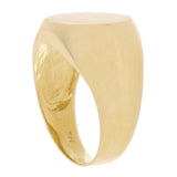 Men's 14k Yellow Gold Engravable Signet Initial Ring Sizes 8 - Ring Size 8