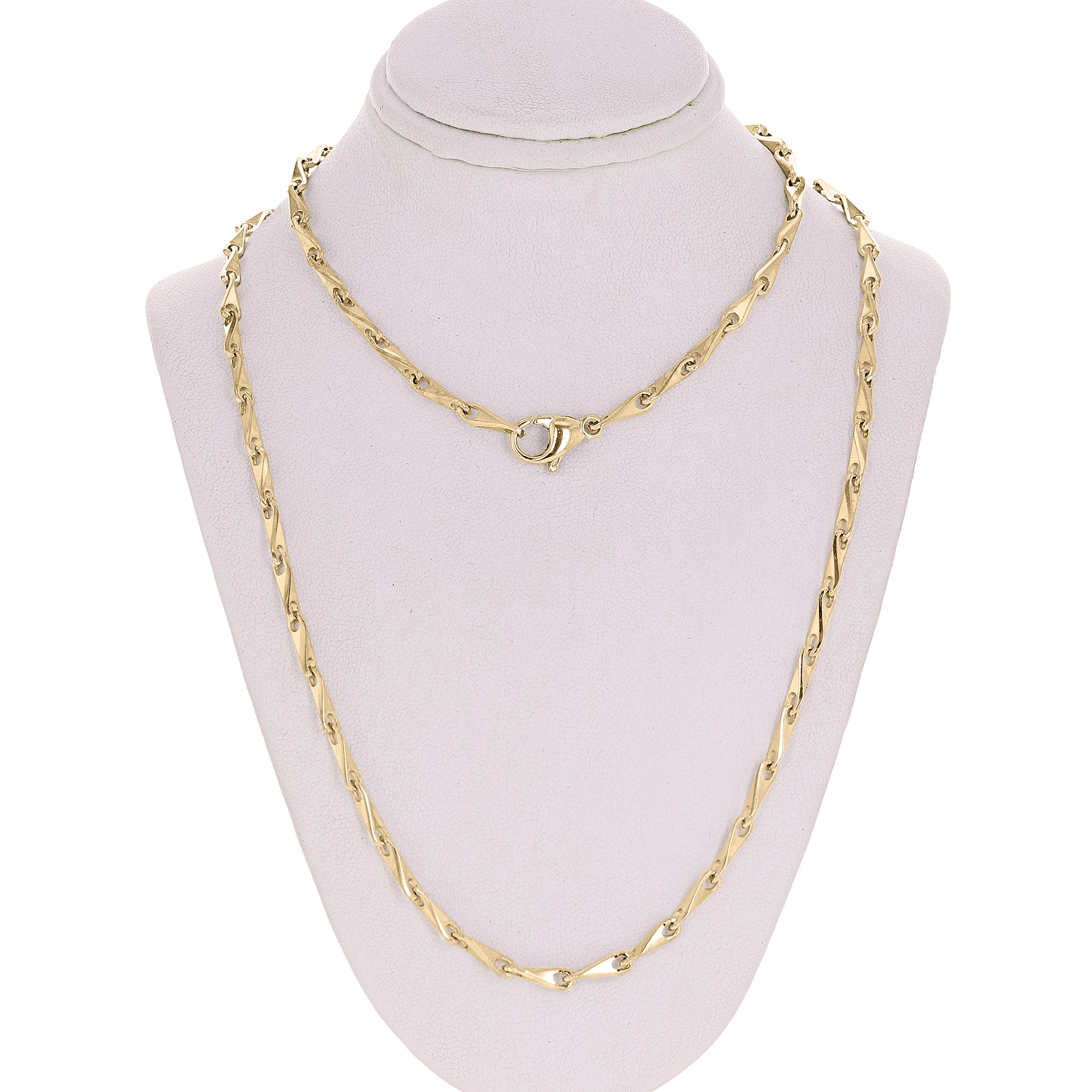 10k Yellow Gold Solid Handmade Fashion Link Chain Necklace 20" 3mm 17.8 grams - 20" 17.8 grams