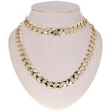 Men's 10k Yellow Gold Solid Cuban Chain Link Necklace 26" 13.8mm 111 grams