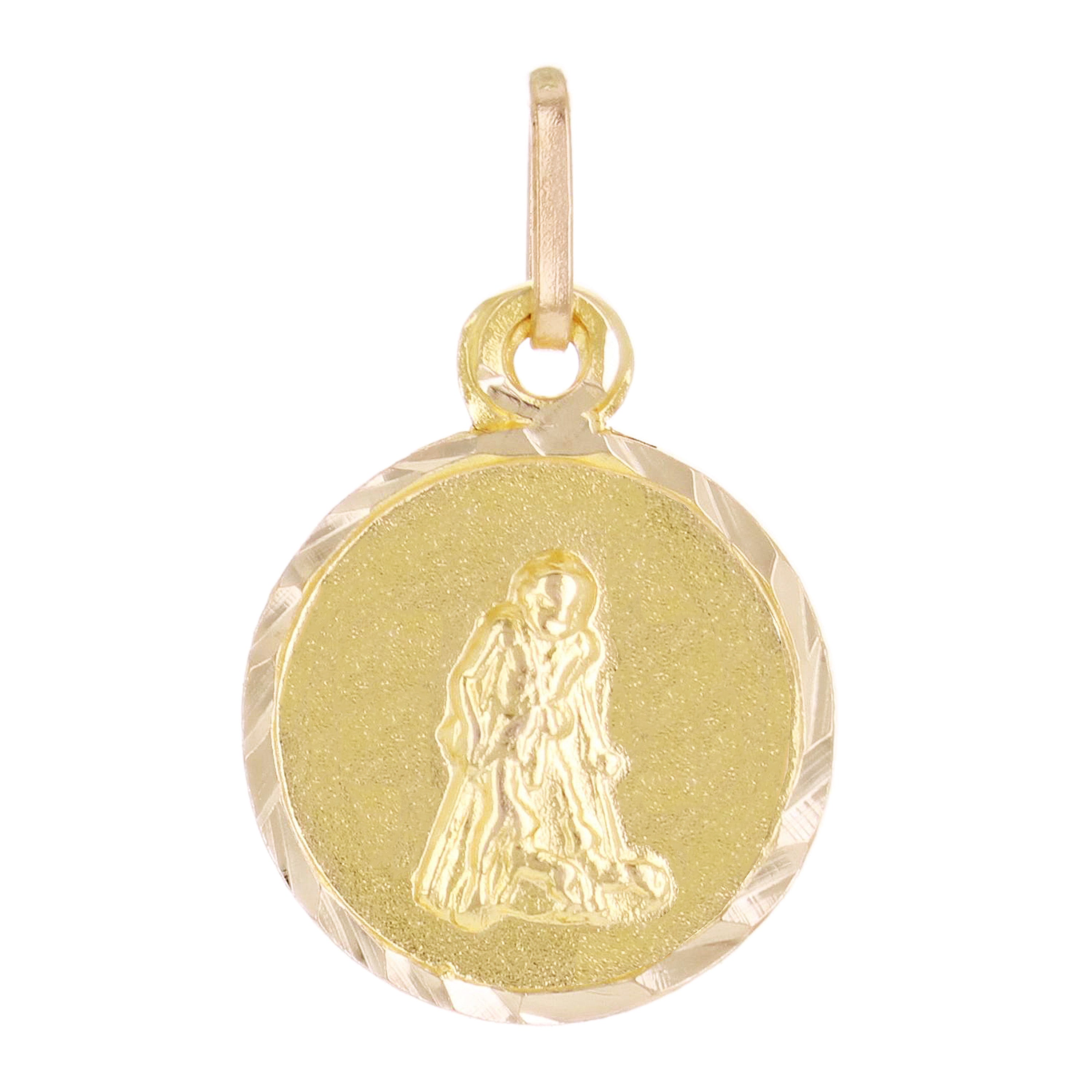 14k Yellow Gold St. Francis of Assisi Charm Pendant Big, Medium, Small