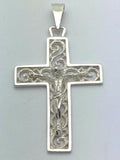 925 Sterling Silver Christian Jesus Christ Catholic Crucifix Cross Pendant